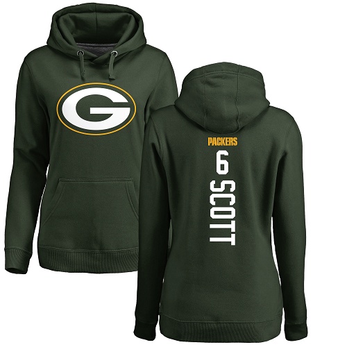 Green Bay Packers Green Women #6 Scott J K Backer Nike NFL Pullover Hoodie